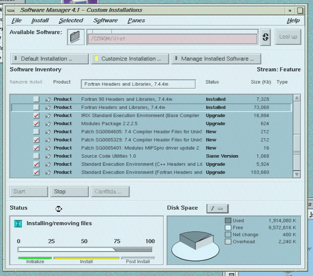 A picture of the IRIX software installer ux.
It is very good. You'll have to take my word for it.
